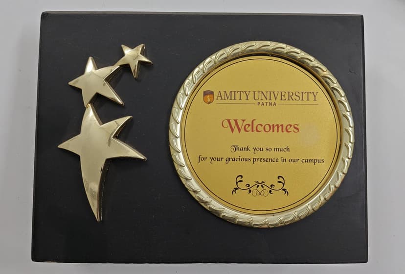 Amity University - Award of appreciation