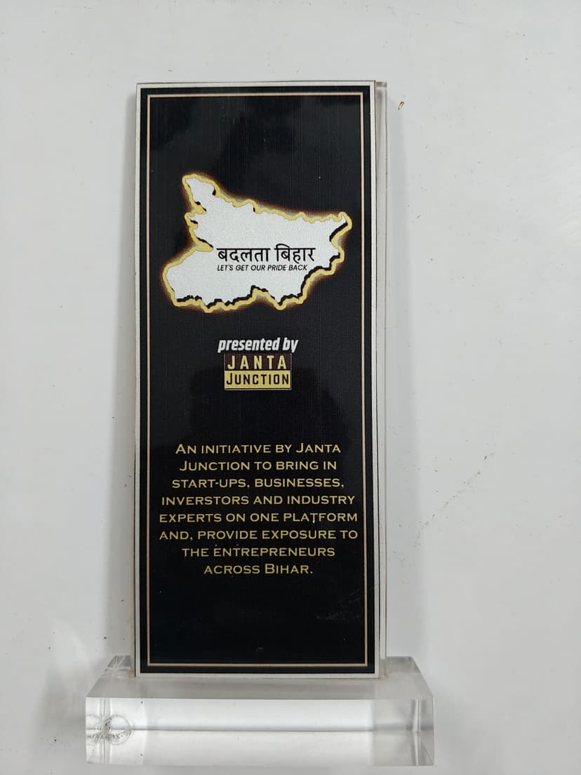 Awarded for Badalta Bihar by Janta Junction