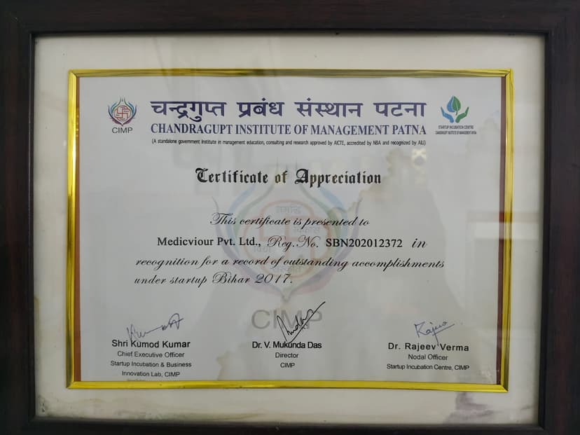CIMP - Certificate of Appriciation